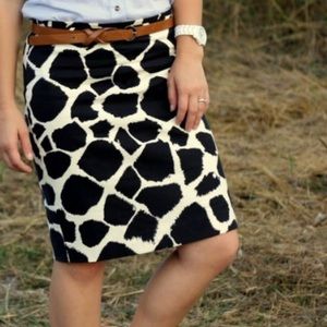 GUC loft cow print skirt